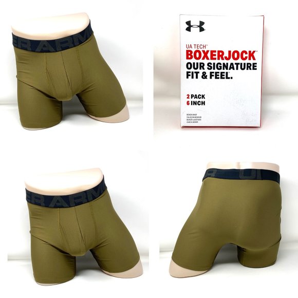 Under Armour Other - UNDER ARMOUR Men's Size 1327415 309 2 Pack Streamlined Logo Boxerjock 6in Green
